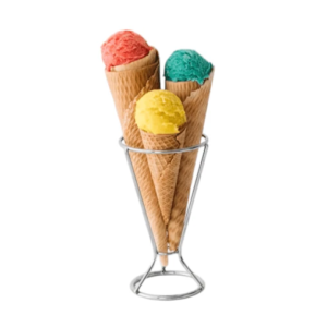 Trio Of Colorful Ice Cream Cones